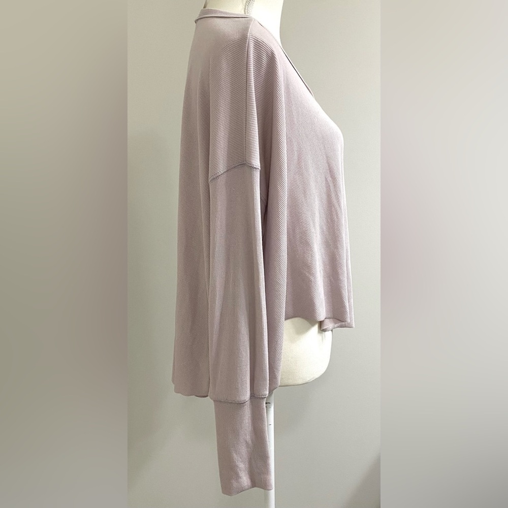 By Together Womens M Gray Ribbed Top Boho Fall Y2K Festival Streetwear Utility - Picture 7 of 15
